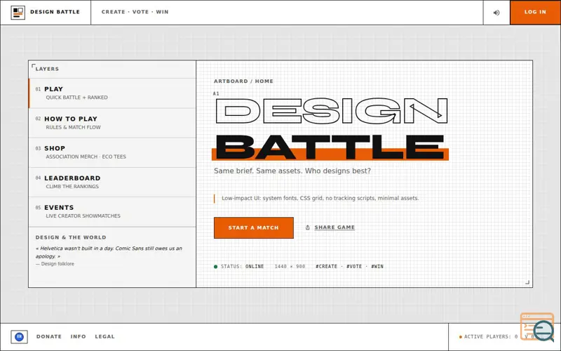 Screenshot of Design Battle