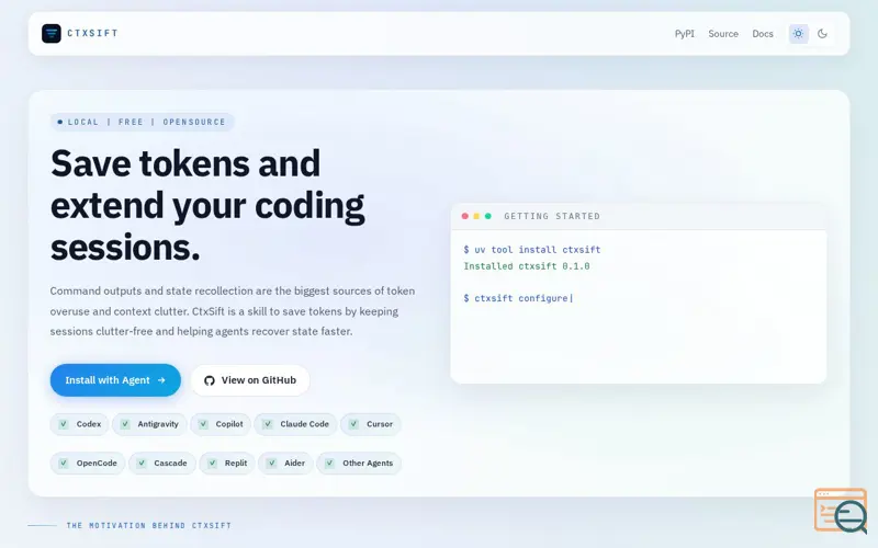 Screenshot of CtxSift