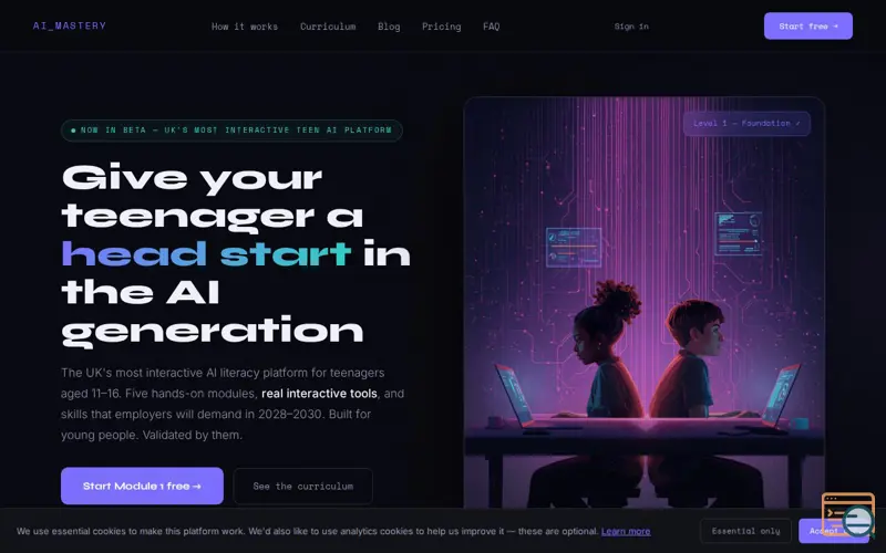 Screenshot of AI Mastery