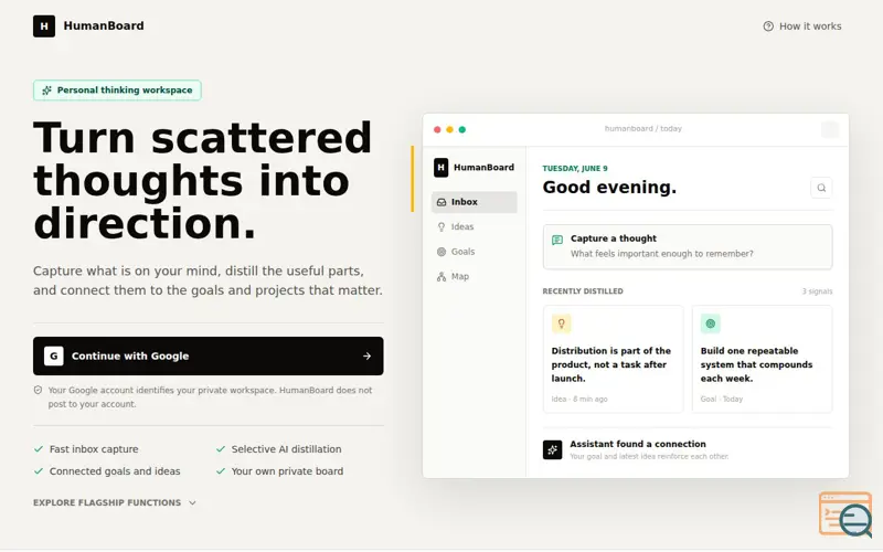 Screenshot of HumanBoard