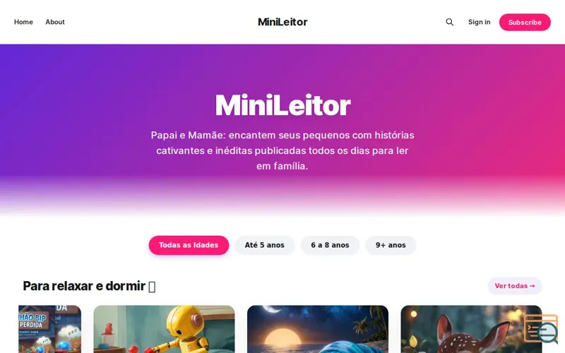 Screenshot of MiniLeitor