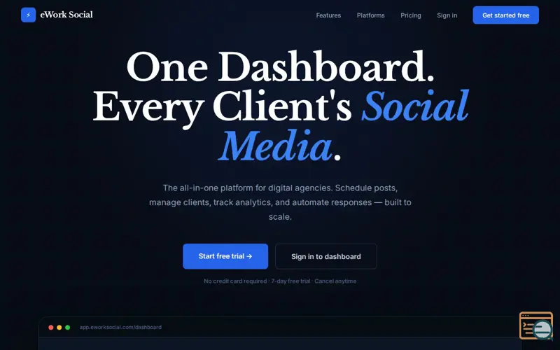 Screenshot of eWork Social