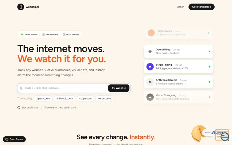 Screenshot of webdog.ai