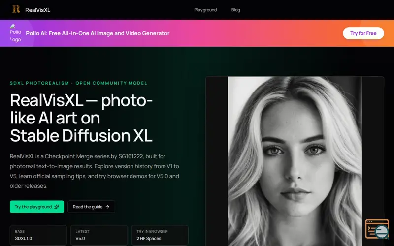 Screenshot of RealVisXL, a launch using Ngrok
