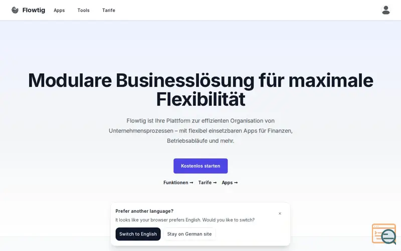 Screenshot of Flowtig.com