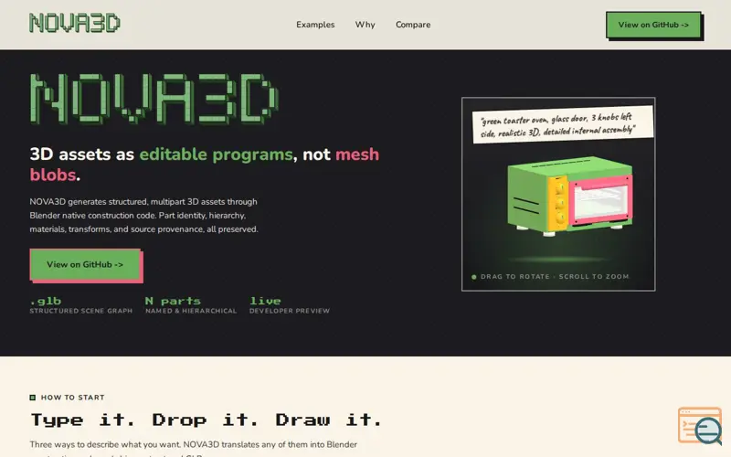 Screenshot of Nova3d