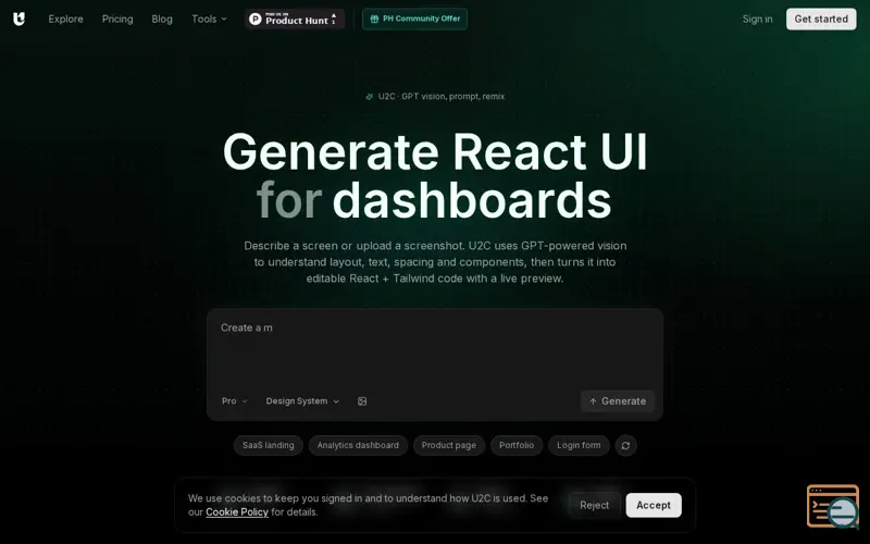 Screenshot of U2C