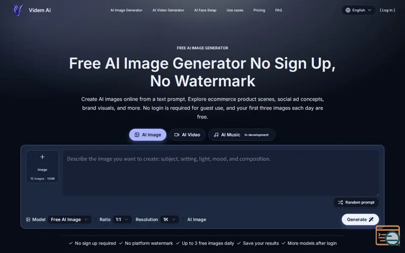 Screenshot of AI画像生成 無料｜登録不要・透かしなし - SeiSei AI, a launch using AIDirs