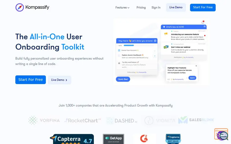 Screenshot of Kompassify 2.0