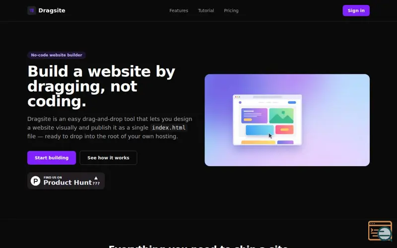 Screenshot of Dragsite