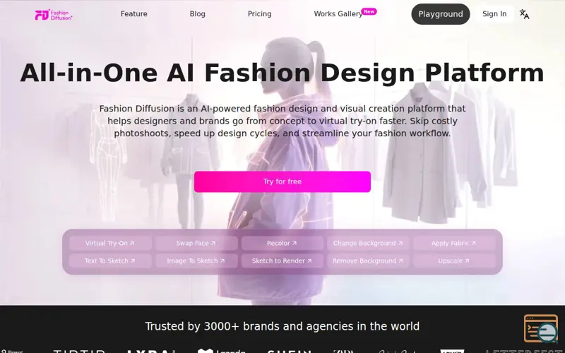 Screenshot of Fashion Diffusion