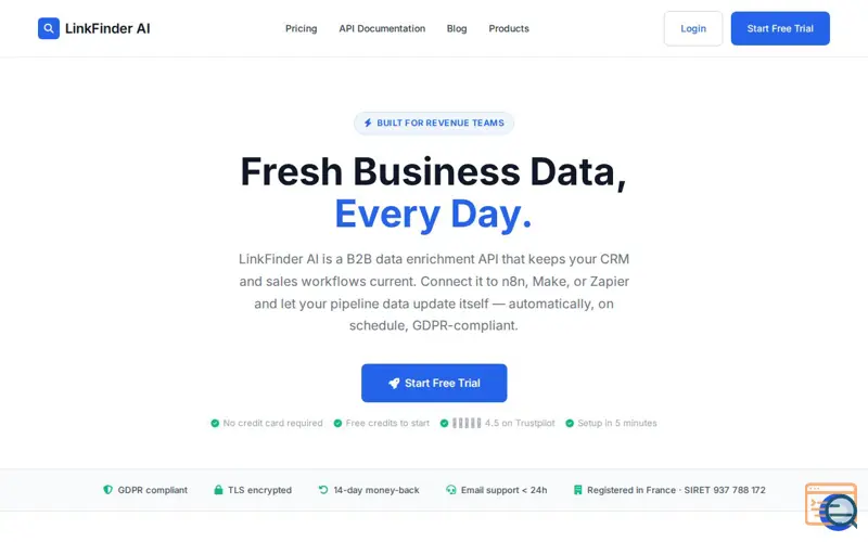 Screenshot of LinkFinder AI 2.0