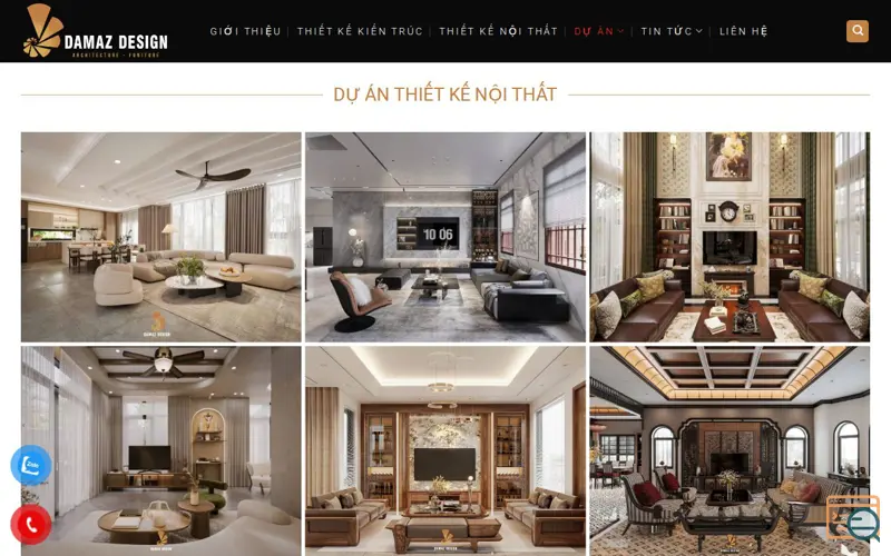 Screenshot of Damaz Design - Nội thất Vinh 