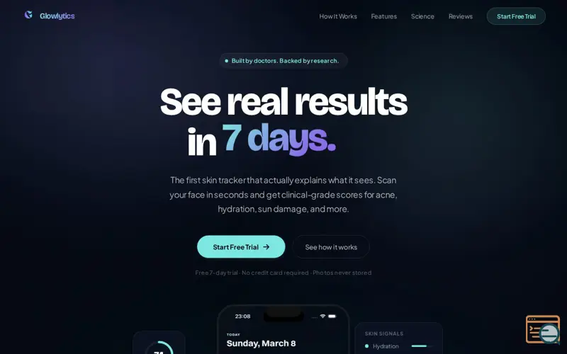 Screenshot of Glowlytics