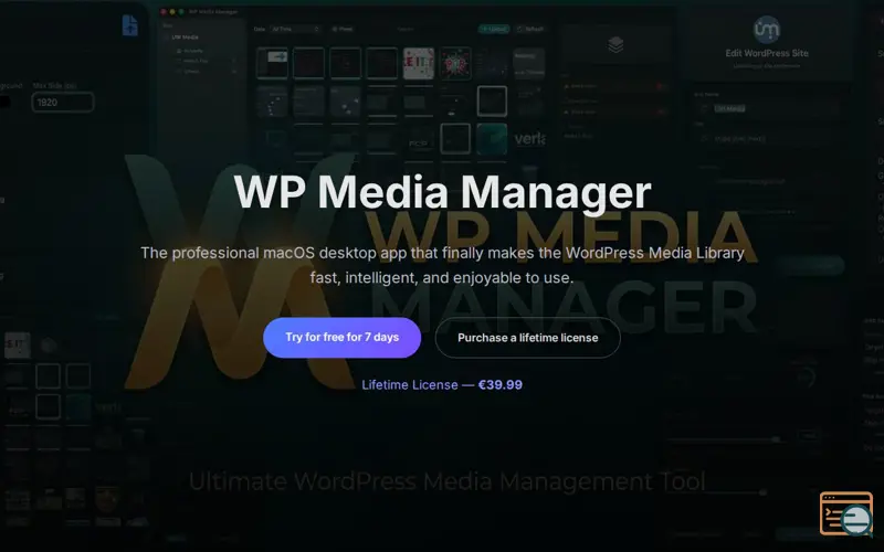 Screenshot of WP Media Manager, a launch using DNS High