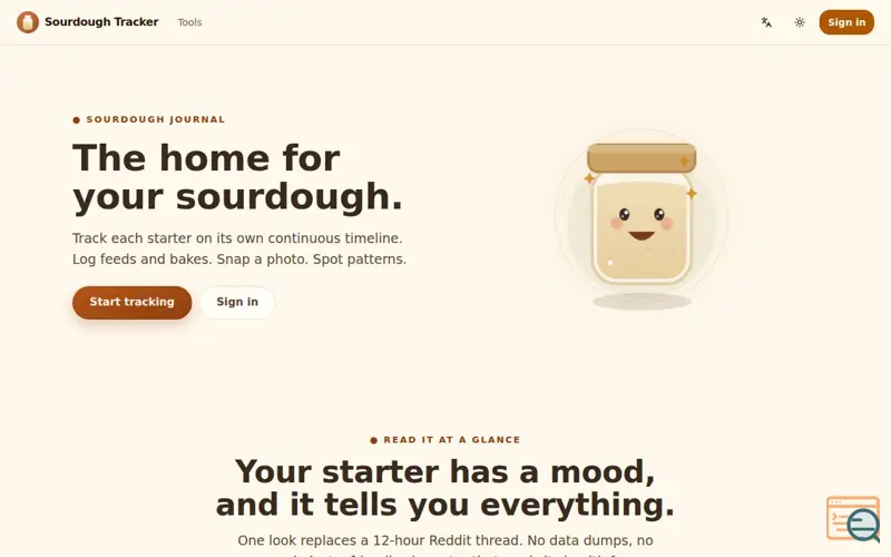 Screenshot of Sourdough Tracker