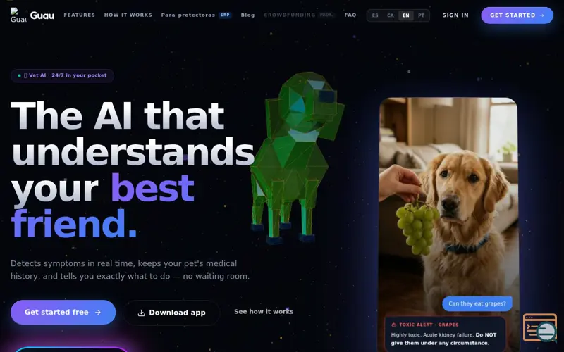 Screenshot of Guau AI