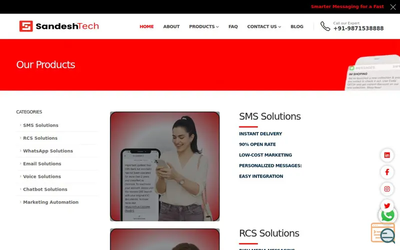 Screenshot of Our Products