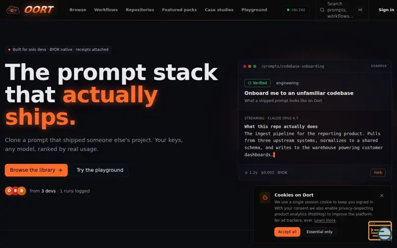 Screenshot of Oort