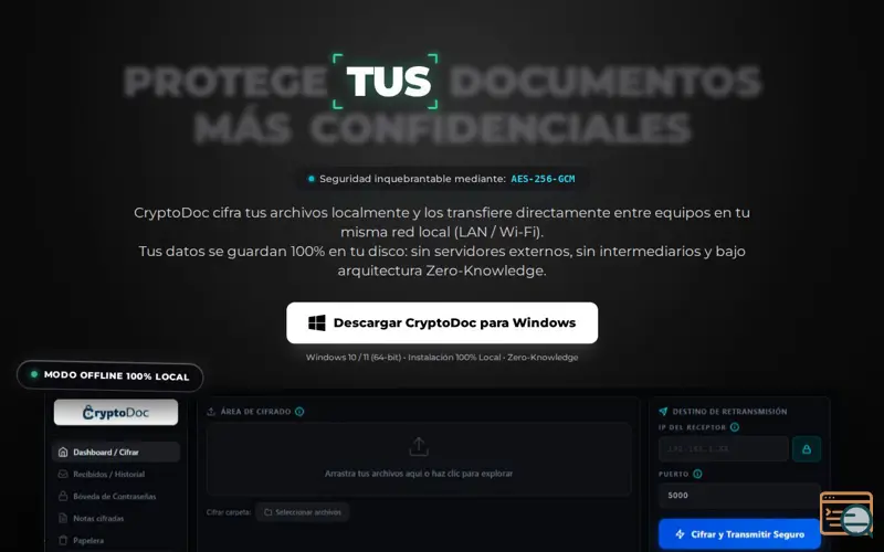 Screenshot of CryptoDoc