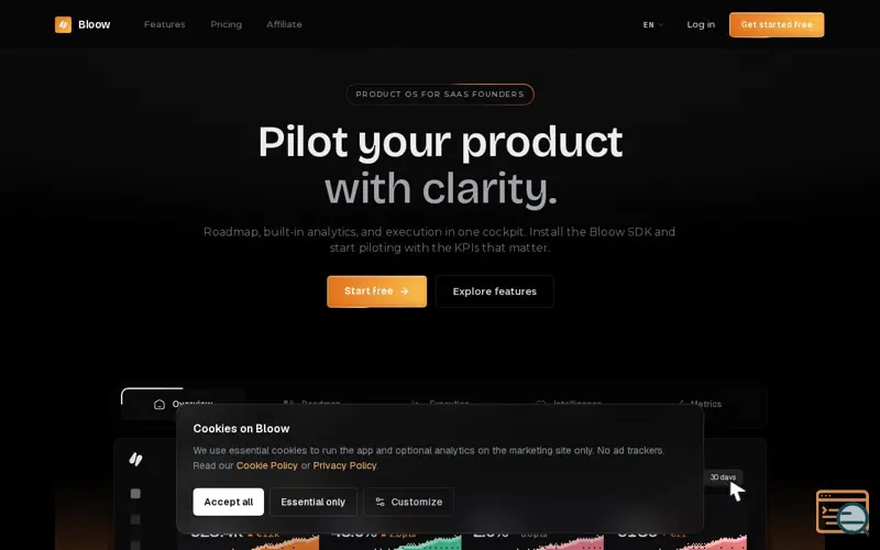 Screenshot of Bloow