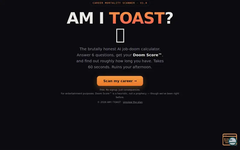 Screenshot of Am I Toast?