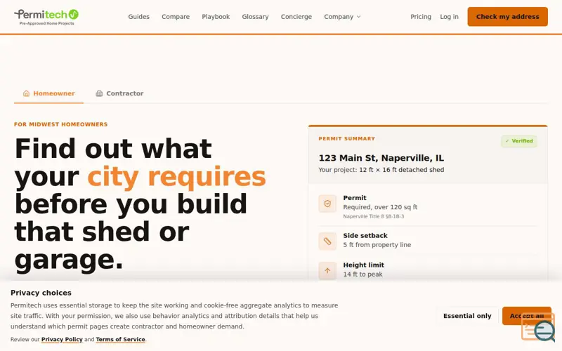 Screenshot of Permitech