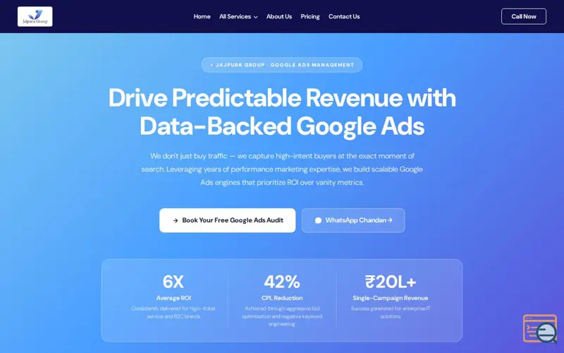 Screenshot of Google Ads
