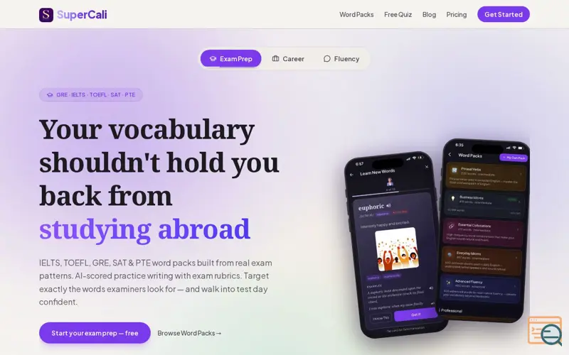 Screenshot of SuperCali