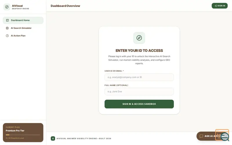 Screenshot of AI Answer Visibility Snapshot