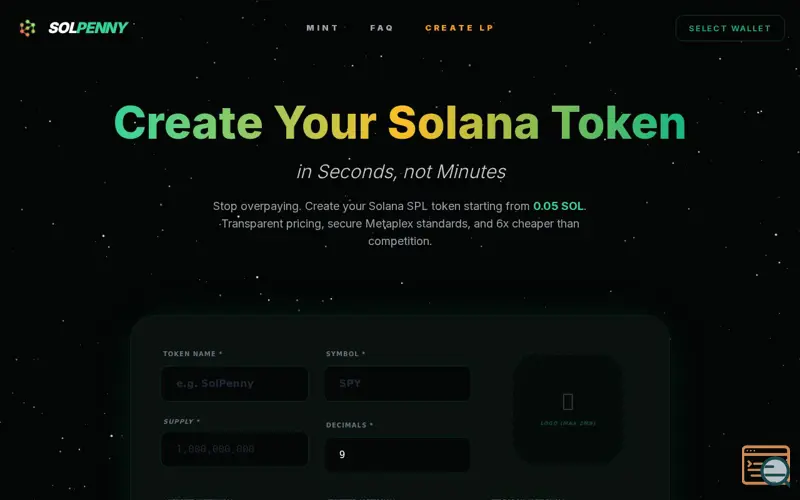 Screenshot of SolPenny