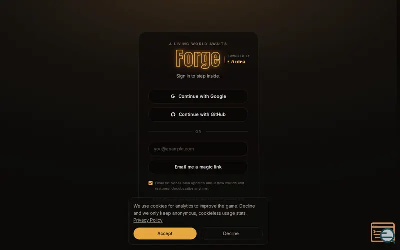 Screenshot of Forge AI