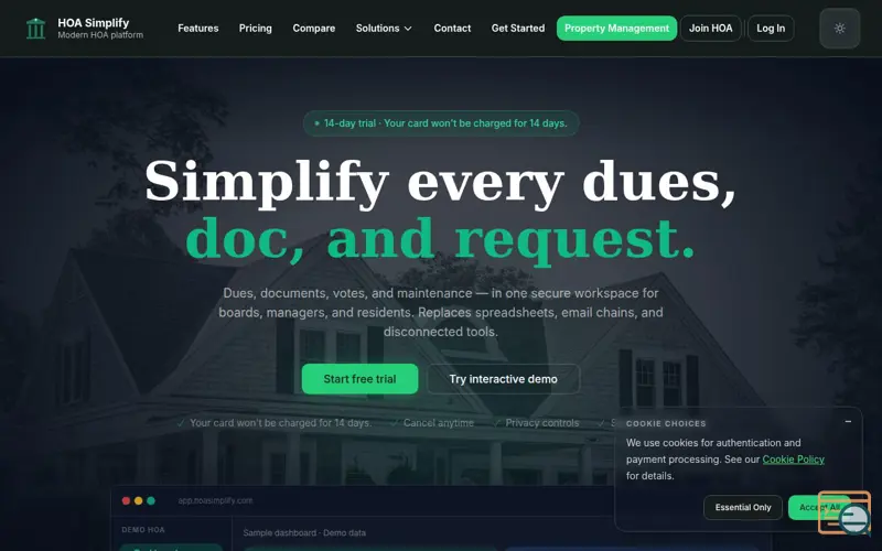 Screenshot of HOA Simplify