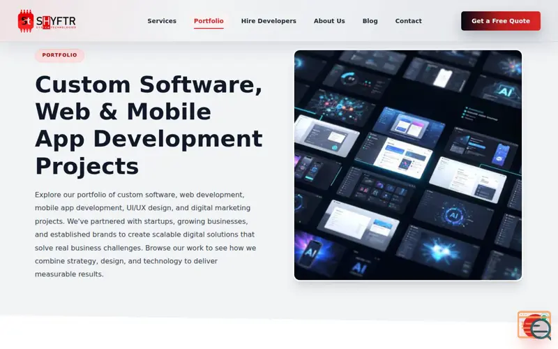 Screenshot of Shyftr System Technologies