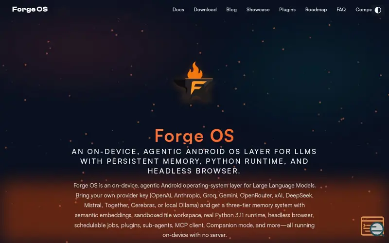 Screenshot of Forge OS