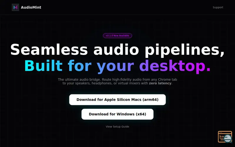 Screenshot of AudioMint