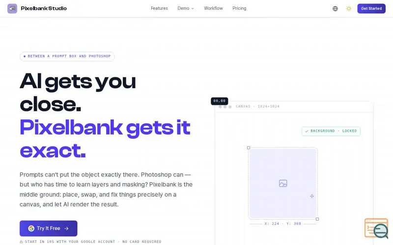 Screenshot of Pixelbank Studio