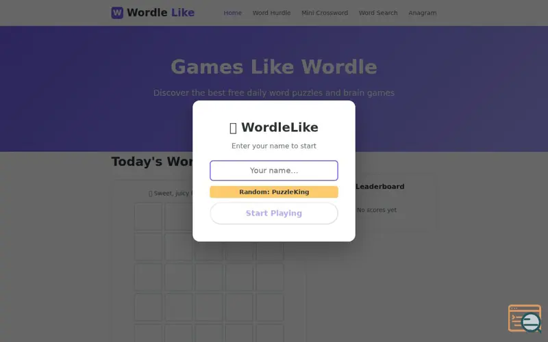 Screenshot of WordleLike