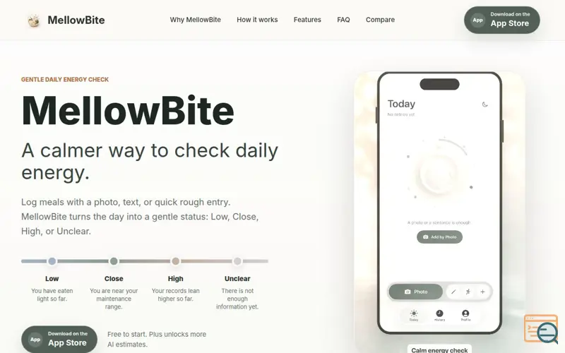 Screenshot of MellowBite
