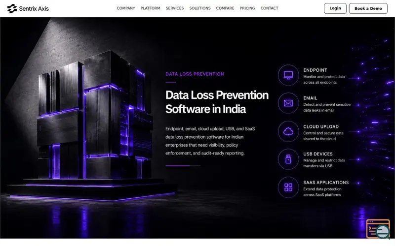 Screenshot of Sentrix Axis DLP