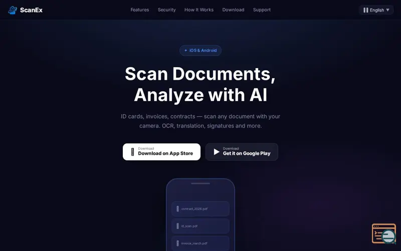 Screenshot of ScanEx