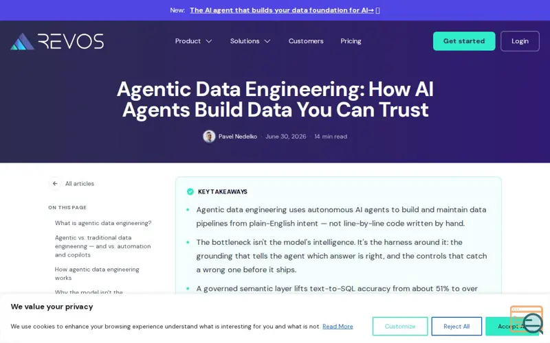 Screenshot of Agentic Data Engineering