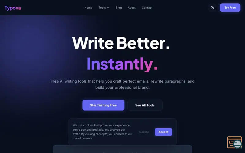 Screenshot of Typova