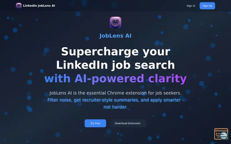 Screenshot of JobLens AI: Stop seeing the same jobs