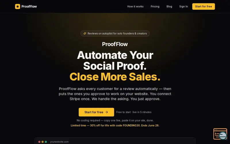 Screenshot of ProofFlow