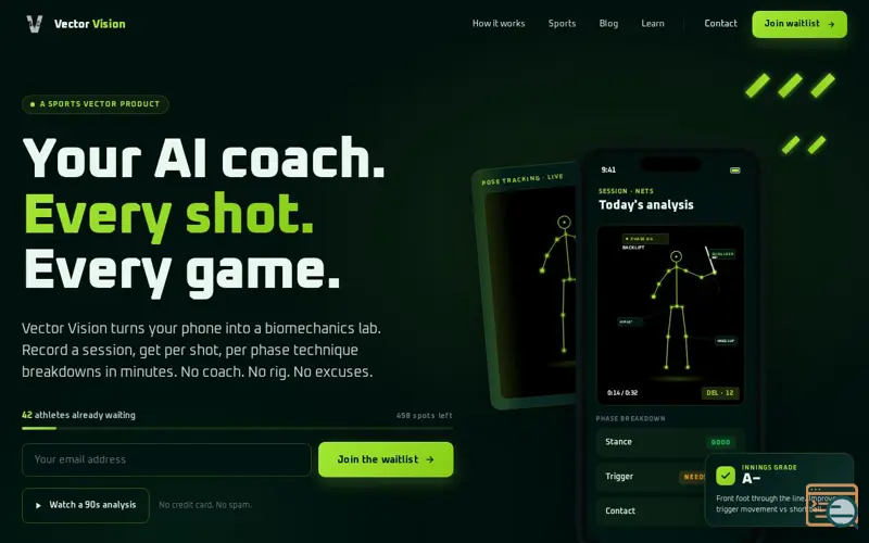 Screenshot of Vector Vision