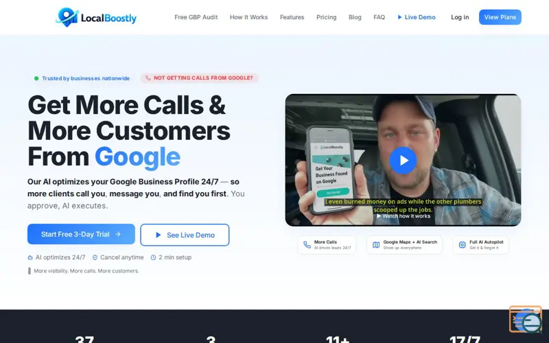 Screenshot of LocalBoostly, a launch using Cyber Folks Email