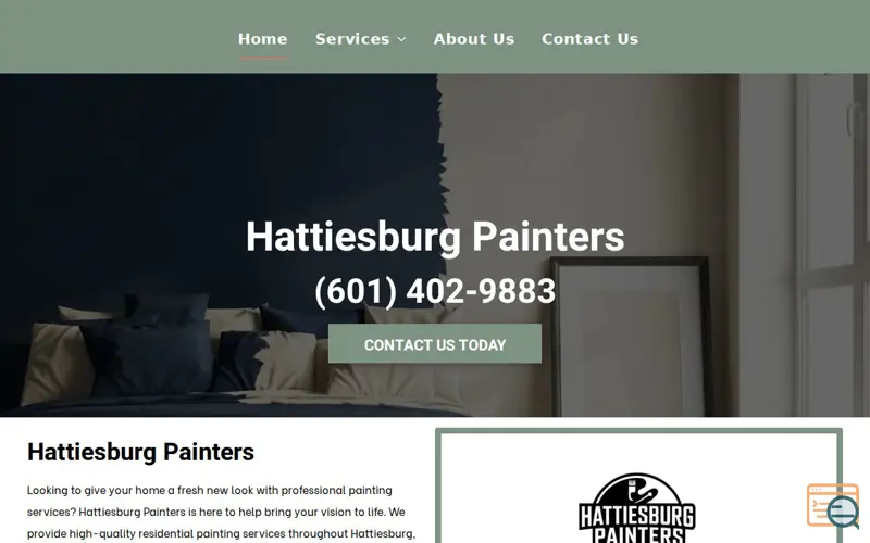 Screenshot of Hattiesburg Painters, a launch using nginx