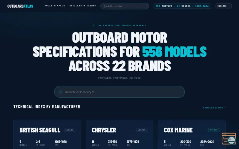 Screenshot of Outboard Atlas