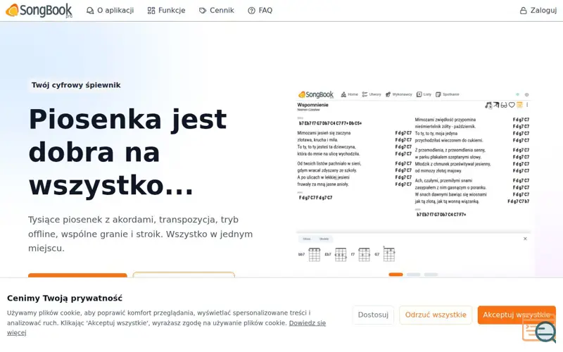 Screenshot of SongBook Pro
